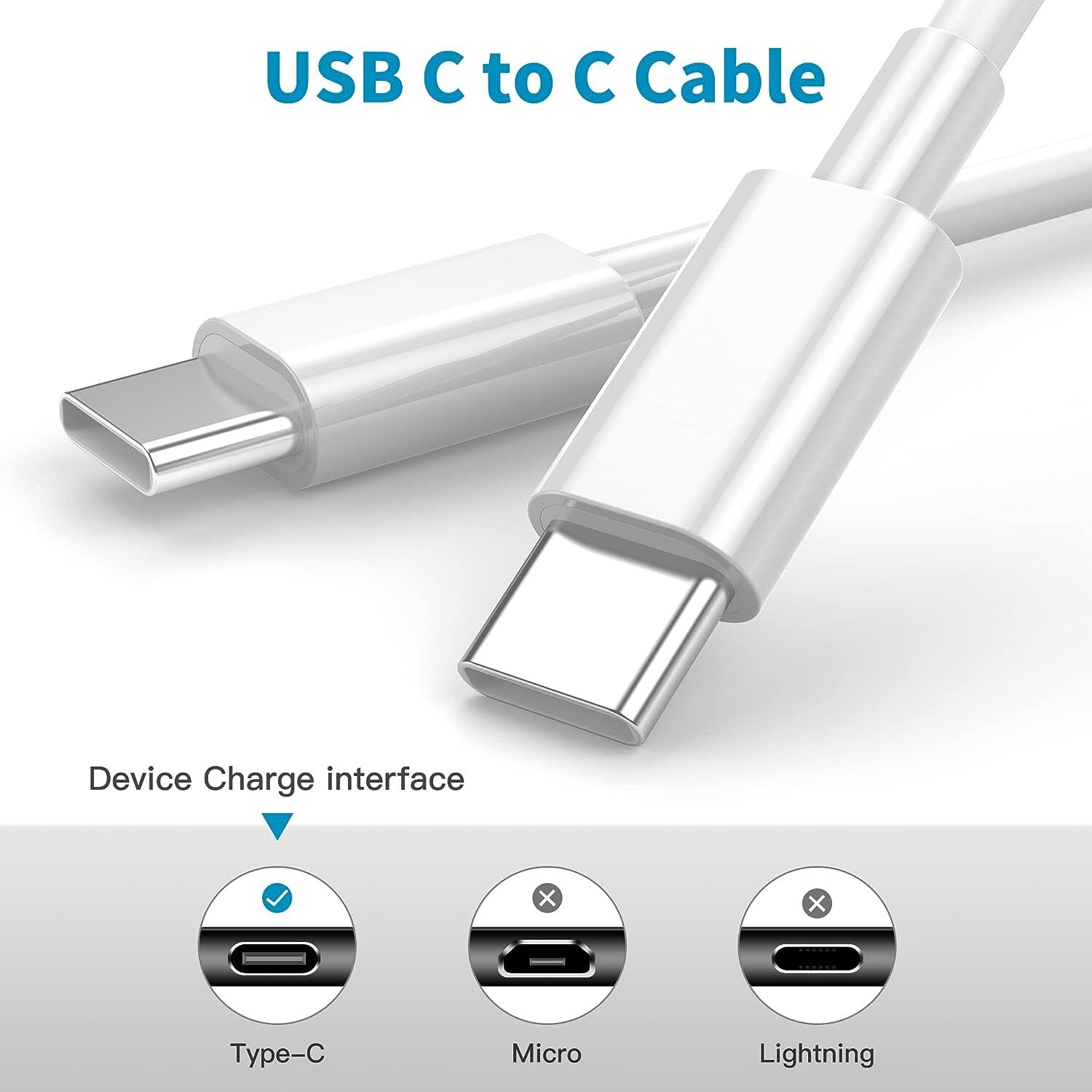 3pack Apple USB-C Fast Charger Cable Data Cord For iPhone 15/15ProMax/iPad Pro