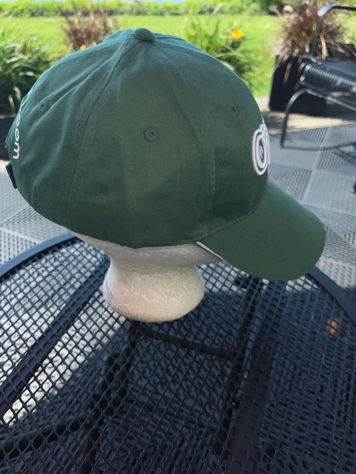 O’Reilly Auto Parts Green with White Hat Cap Hook Loop EUC