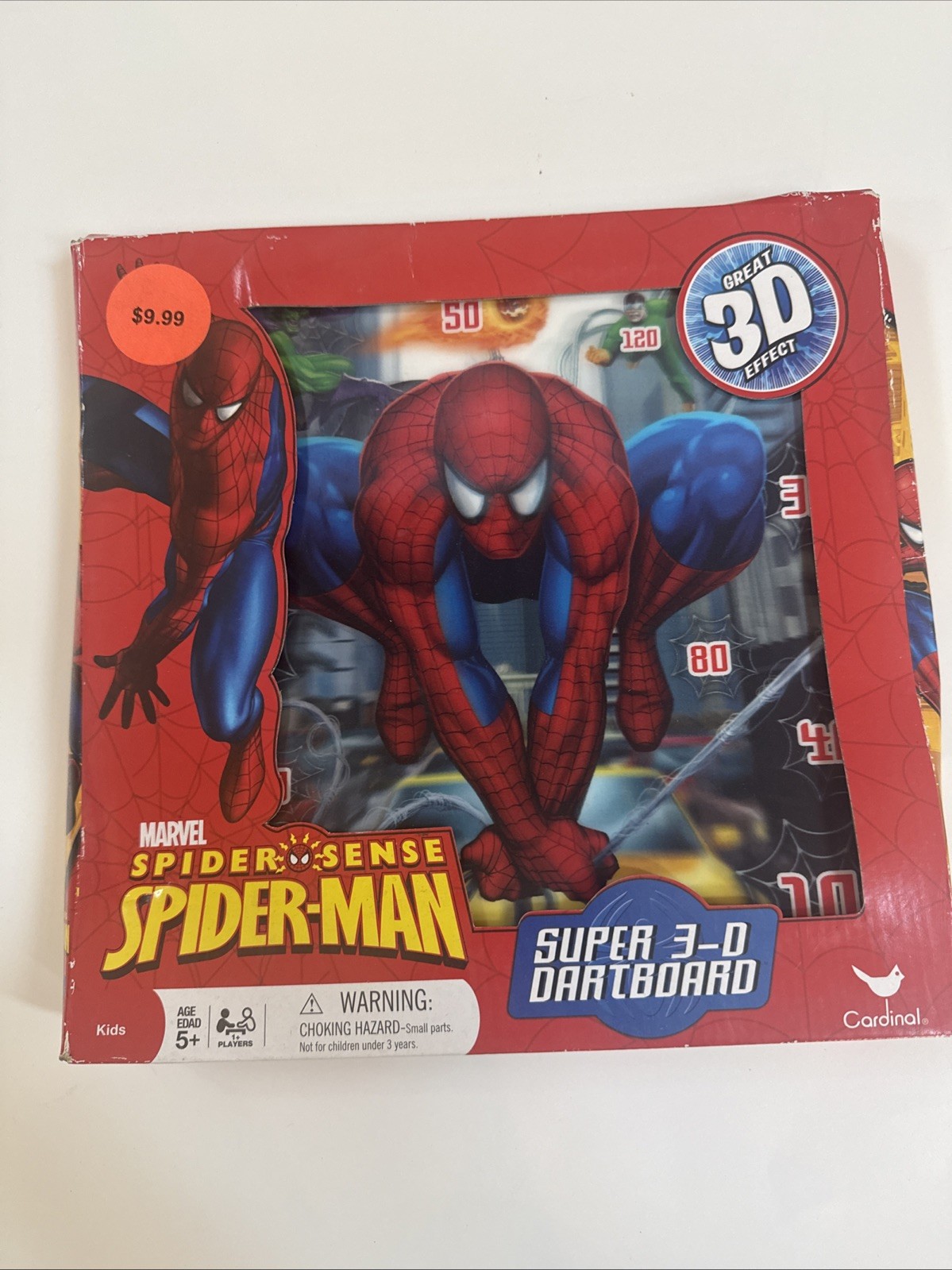 Marvel SPIDER-MAN Super 3-D Dartboard Child Safe Magnetic New in Box 2012