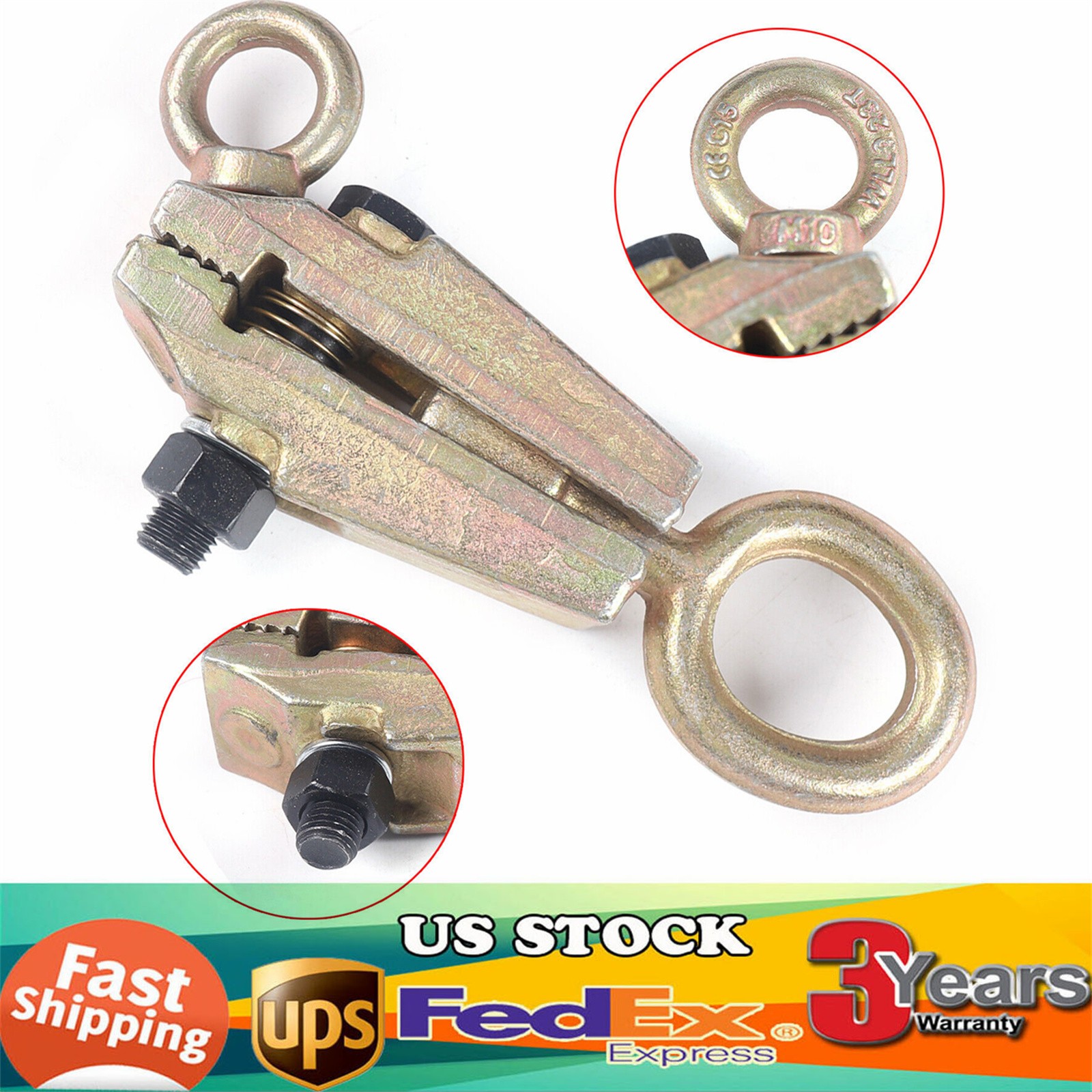 Pull Clamp Puller Auto Car Body Collision Dent Repair Tool Two Way Clamp 5T NEW