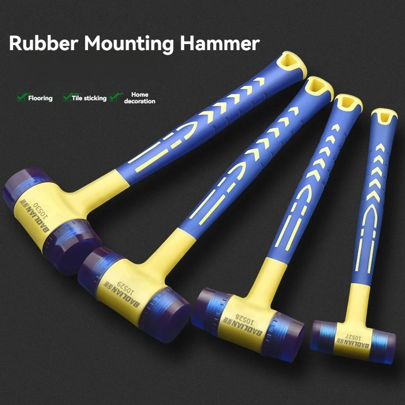 Detachable Double-Head Rubber Hammer 25-45mm Soft Face Installation Tool Mallet