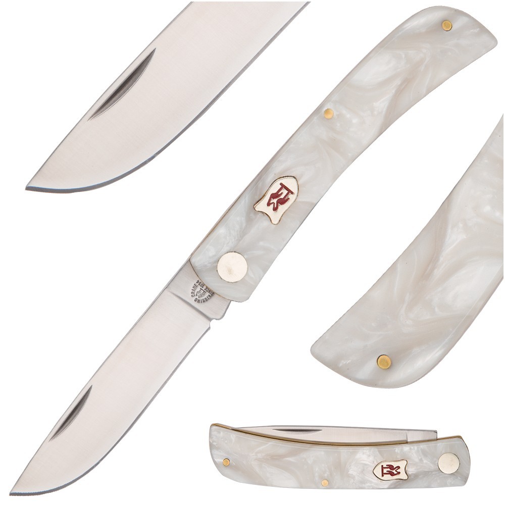 Kissing Crane Pearl Farmer Pocket Knife
