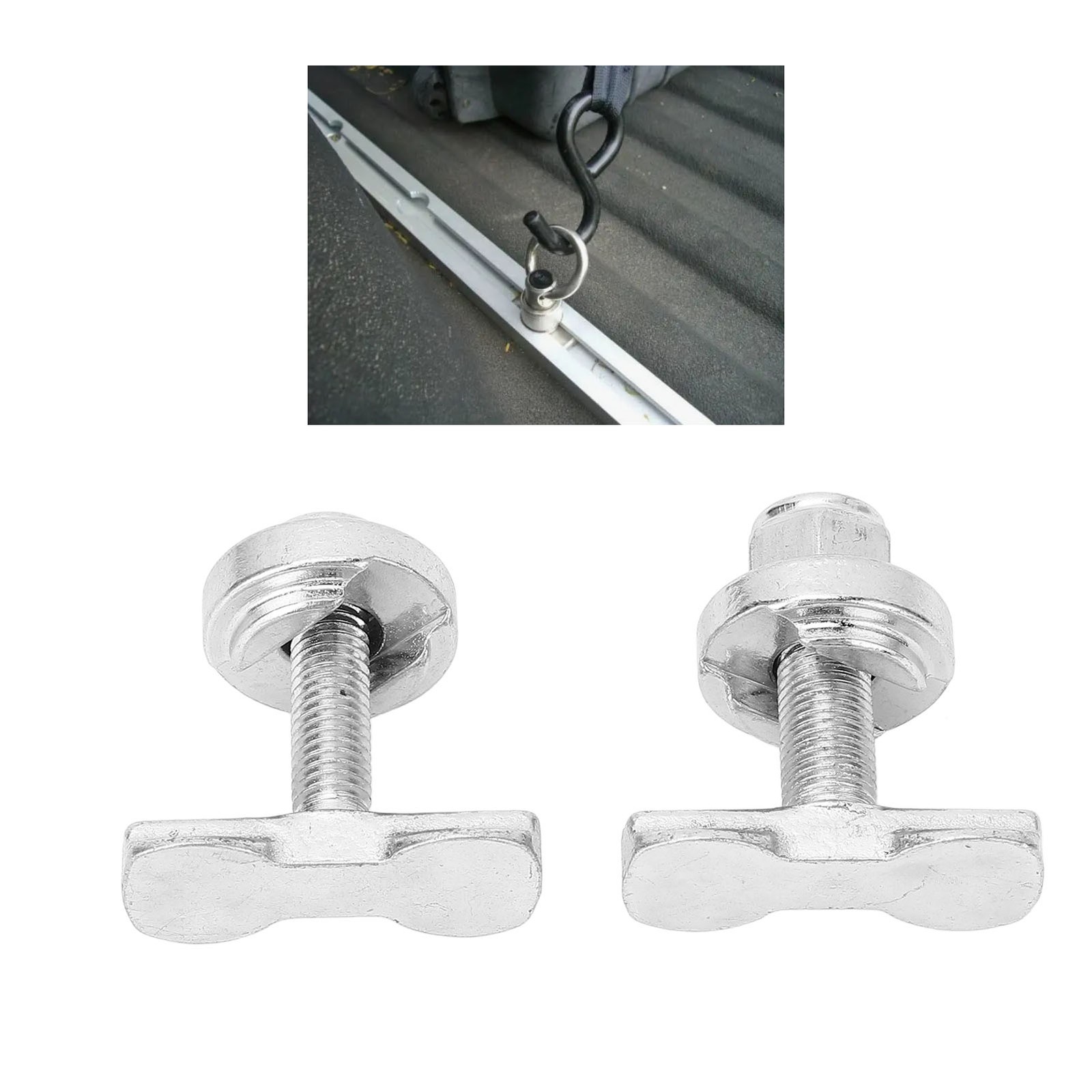 1 Pair L Track Double Lug Threaded Stud For Secure Cargo Management For ATV Pick
