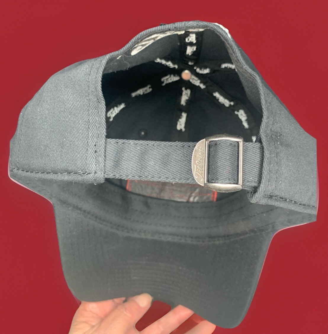 Titleist Hat Cap Golf Black Adjustable Lightweight Canvas Unisex