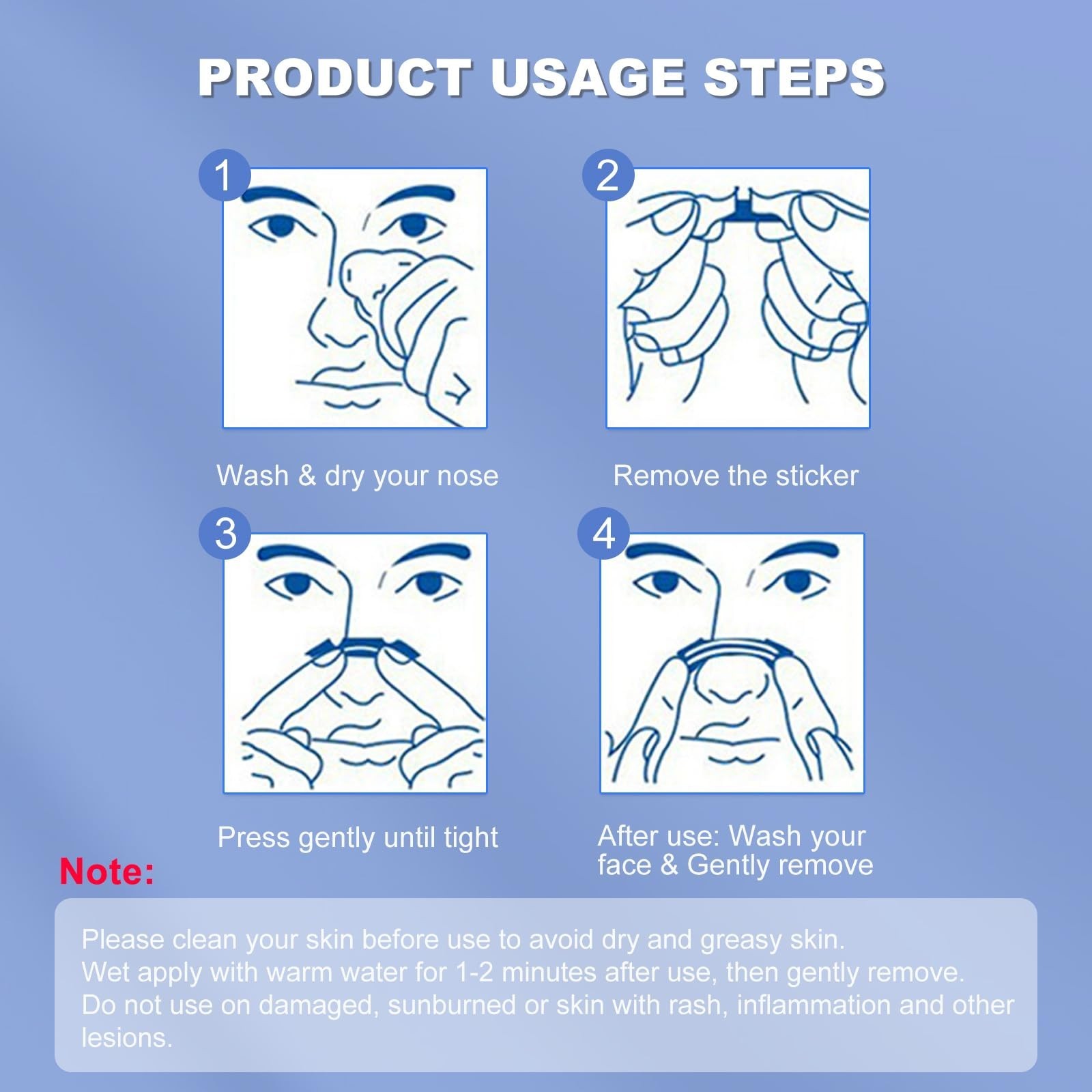 Upgraded Version - Invisible and Transparent Nasal Strips (66mm*19mm) (100) 100