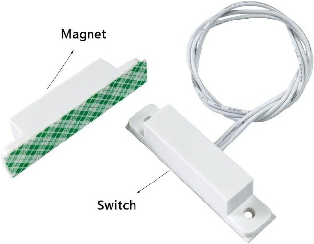 5 Sets Magnetic Contacts Wired Window Door Sensor Reed Switch NC Surface