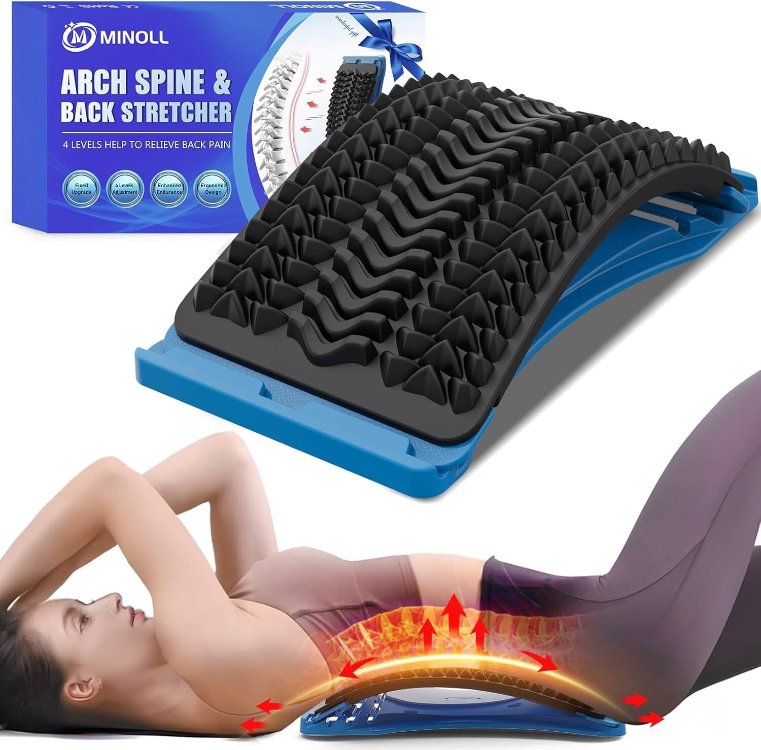 Adjustable Back Massager - Effective Relief for Sciatica and Lower Back Pain