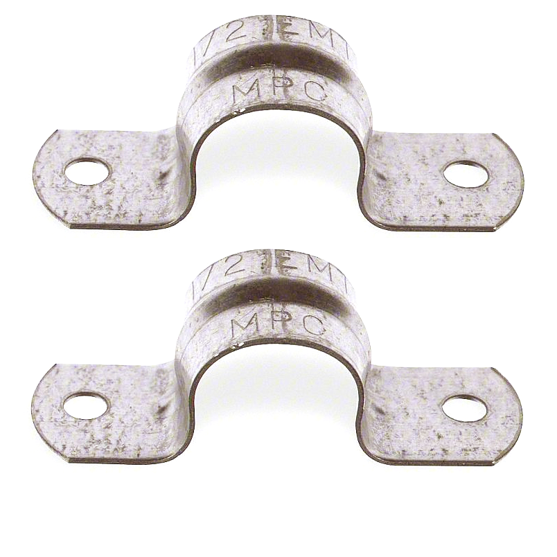 2-Hole EMT Conduit Pipe Straps Tubing Tube Clamps 1/2" Steel Metal Bracket