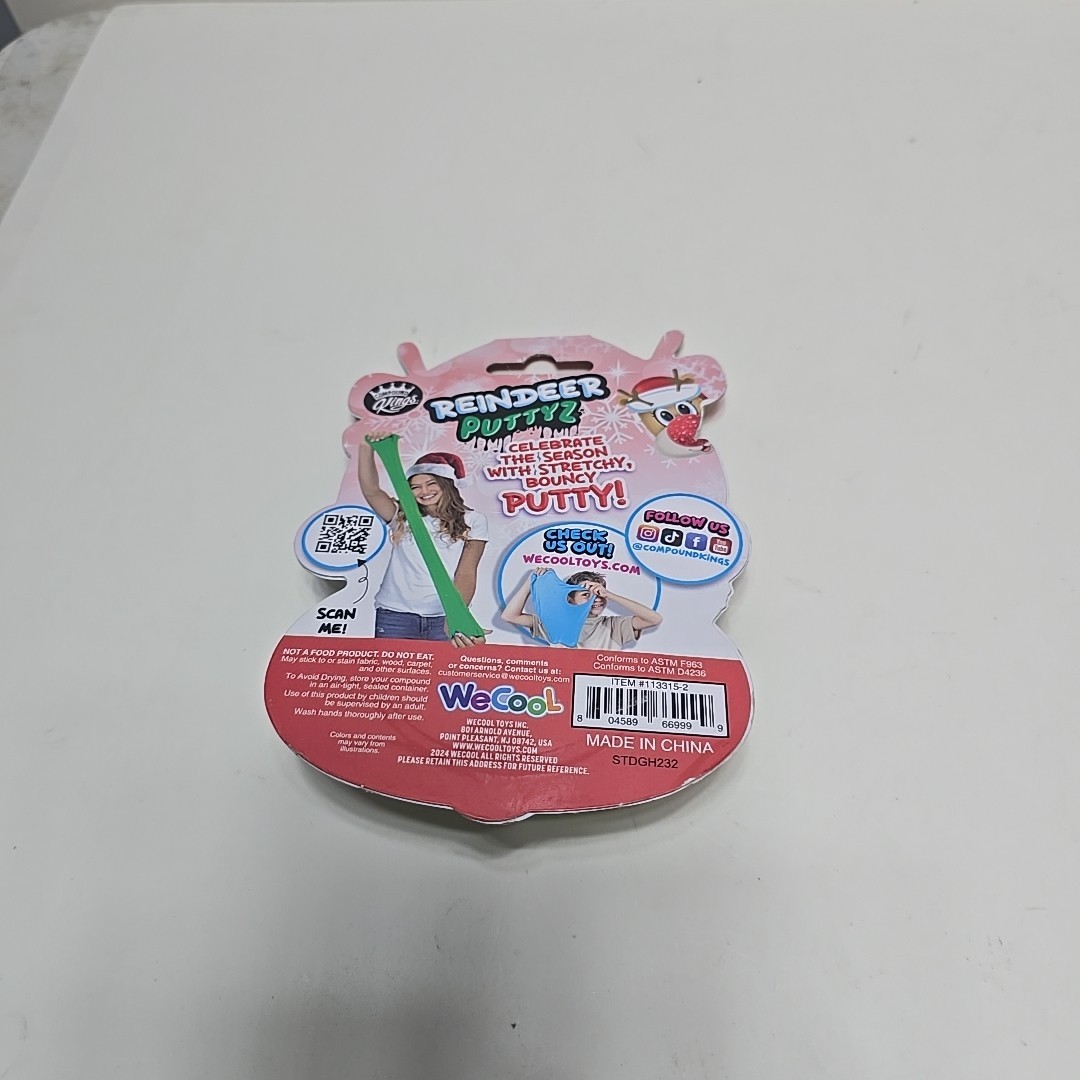 Reindeer Puttyz Candycane Scented Green (R)