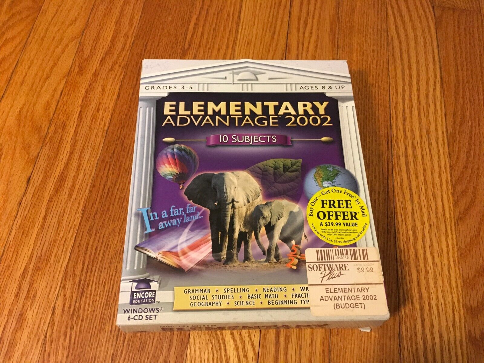 Elementary Advantage 2002 10 subjects PC CD Educational math grammar grades 3-5