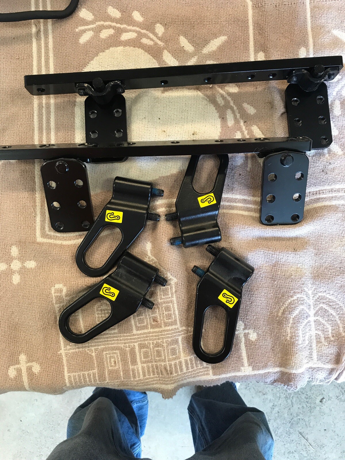 Seat Rails with Tie Downs for Quantum Q6 Edge Power Wheelchairs **L@@K WoW* Nice