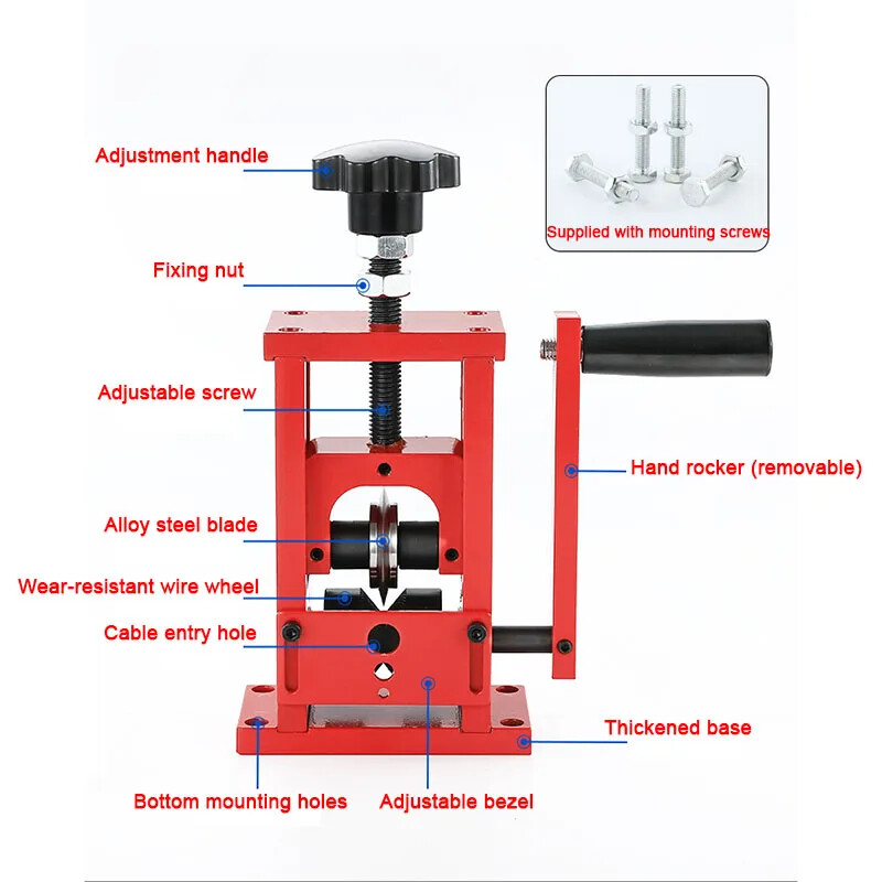 Manual Waste Copper Wire Stripping Machine Cable Stripper DIY Diameter 1.5-20MM