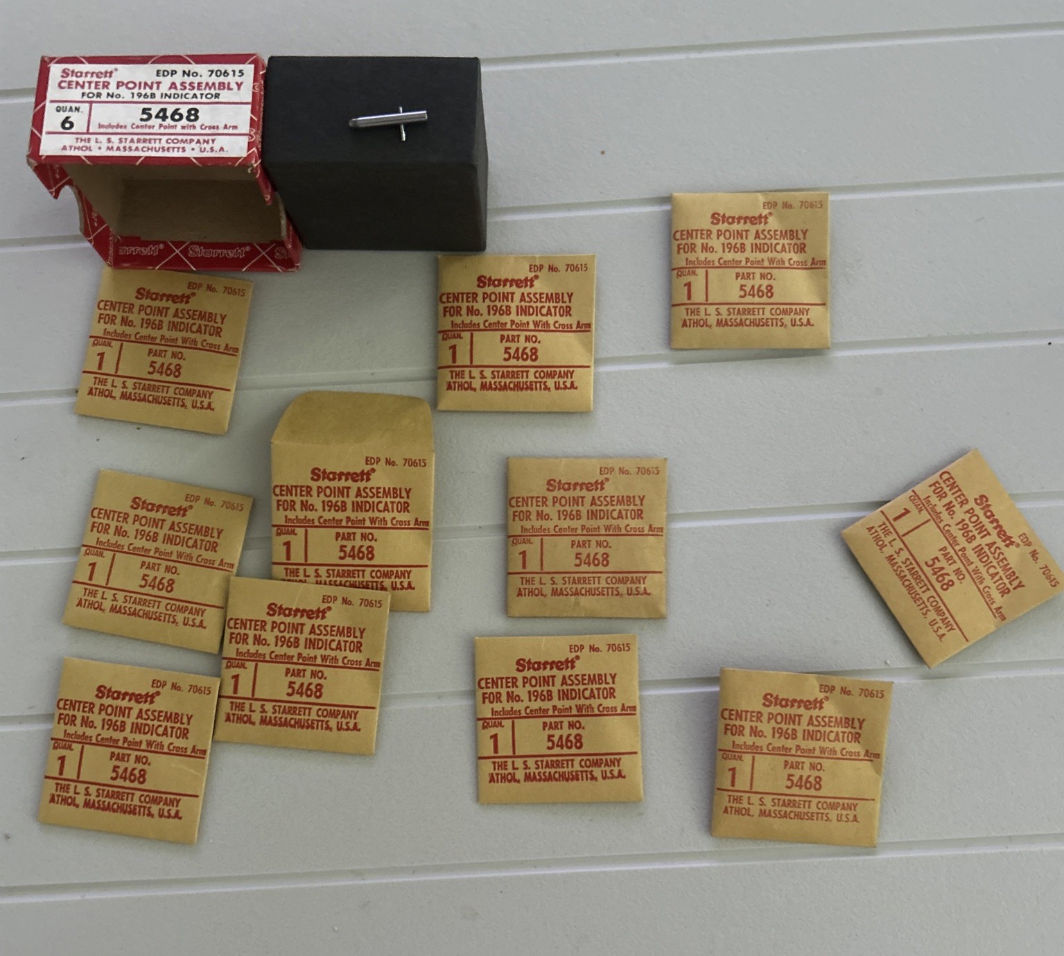 NOS In Box 12 Starrett 5468 Center Point Attachment For 196B Dial Indicator USA