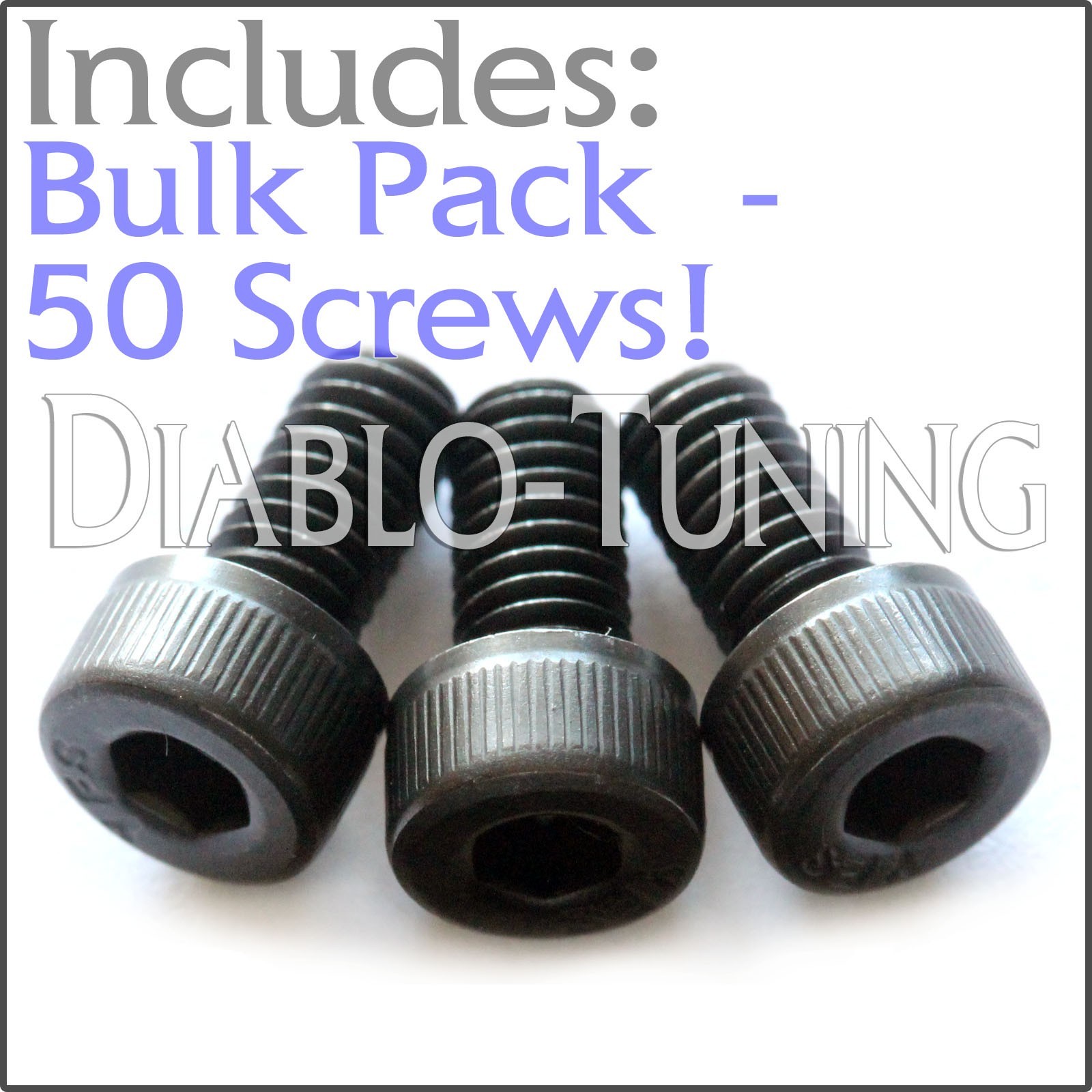 BULK PACK QTY 50 - Floyd Rose Locking Nut String Clamp Screws Black Alloy Steel