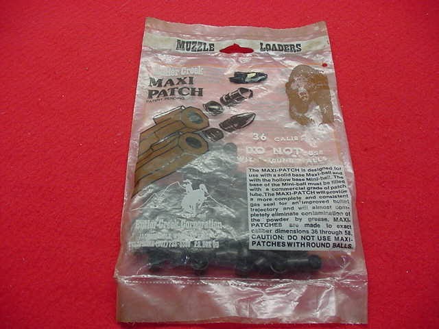 Butler Creek-.36 Caliber-Maxi-Patch- Lot of 1 (100) - NOS  (L)