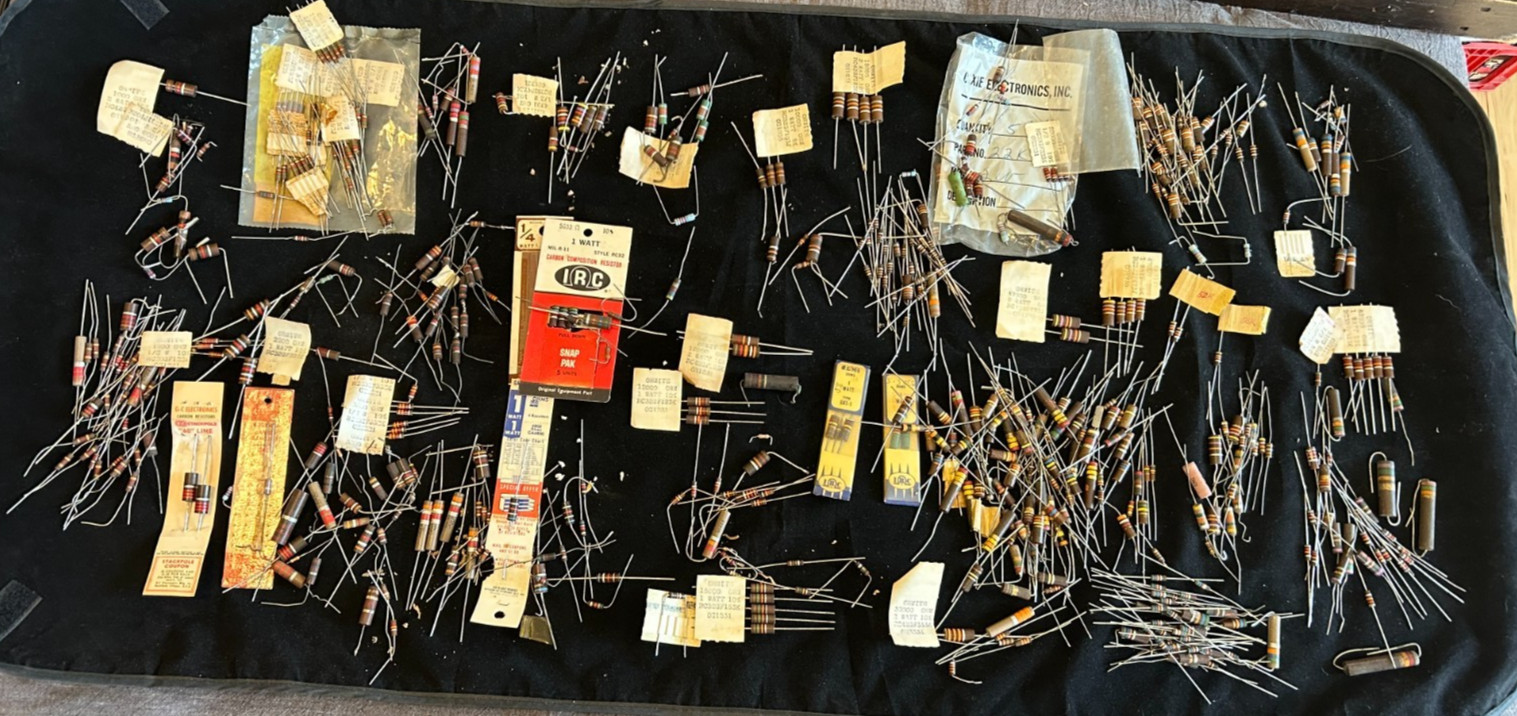 Huge  Lot NOS Carbon Comp Resistors 1K Ohm - 820K Ohm - OHMITE