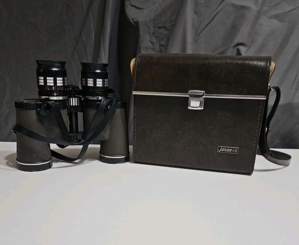 Jason Statesman Model 165 Binoculars Wide Angle Zoom 7.5x - 15x x 40 W/ Case