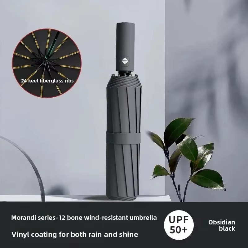 Automatic Umbrella Sunshade Self-Opening Vinyl Sunscreen UV Protection Folding S