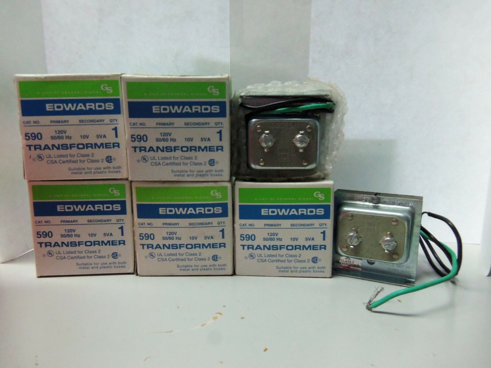 New Edward 590 Transformer 120V 50/60Hz 10V 5VA NIB