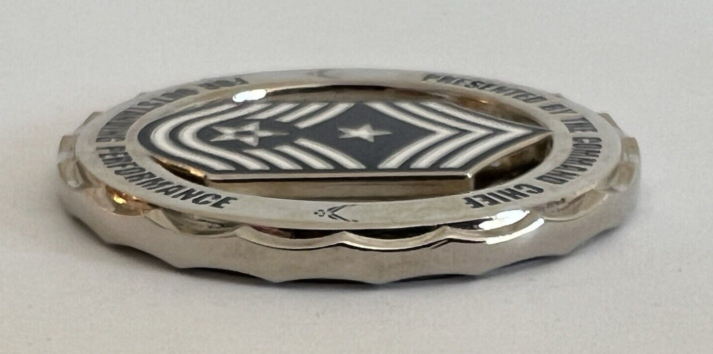 USAF Fairchild AFB Challenge Coin Presented By Command Chief Total Force