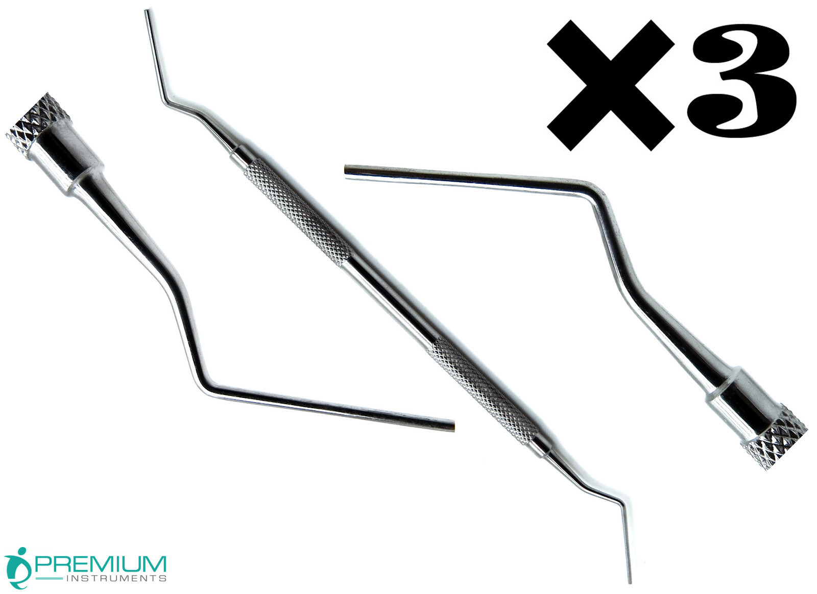 3 Pcs Root Canal Plugger 1/3 Dental Double Ended Premium Instruments