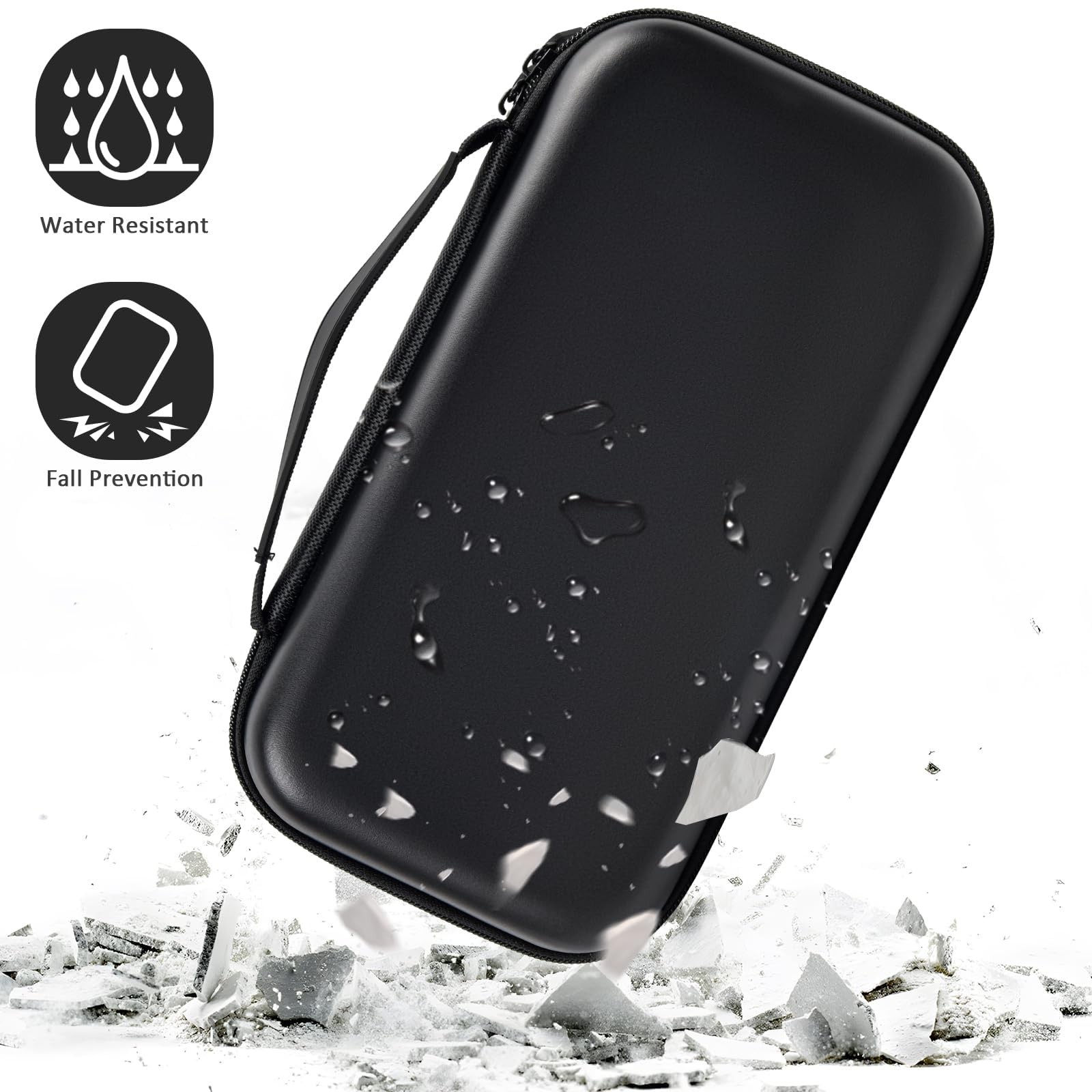 Comecase Wireless Microphone Case Compatible 11.2 x 5.9 x 3.1 inches, Black