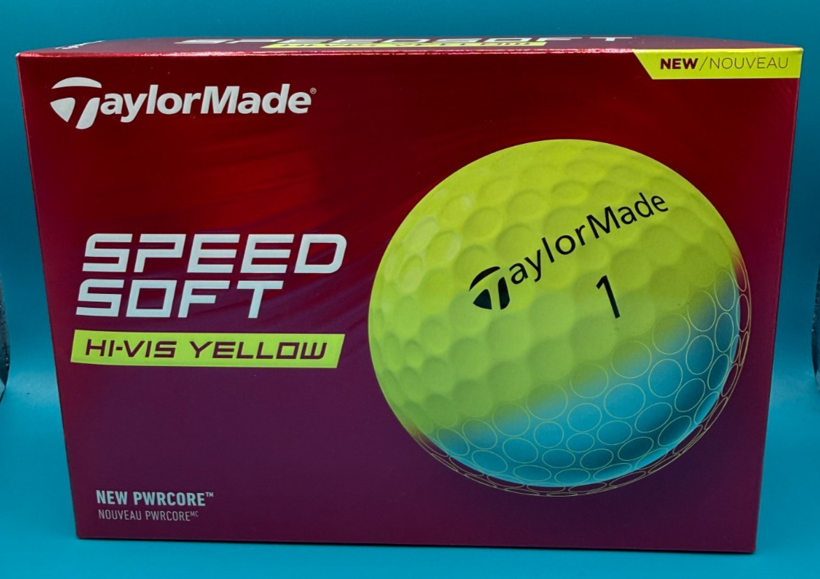 1 Dozen Yellow Low Compression Golf Balls Soft Feel High Visibility PWRCORE