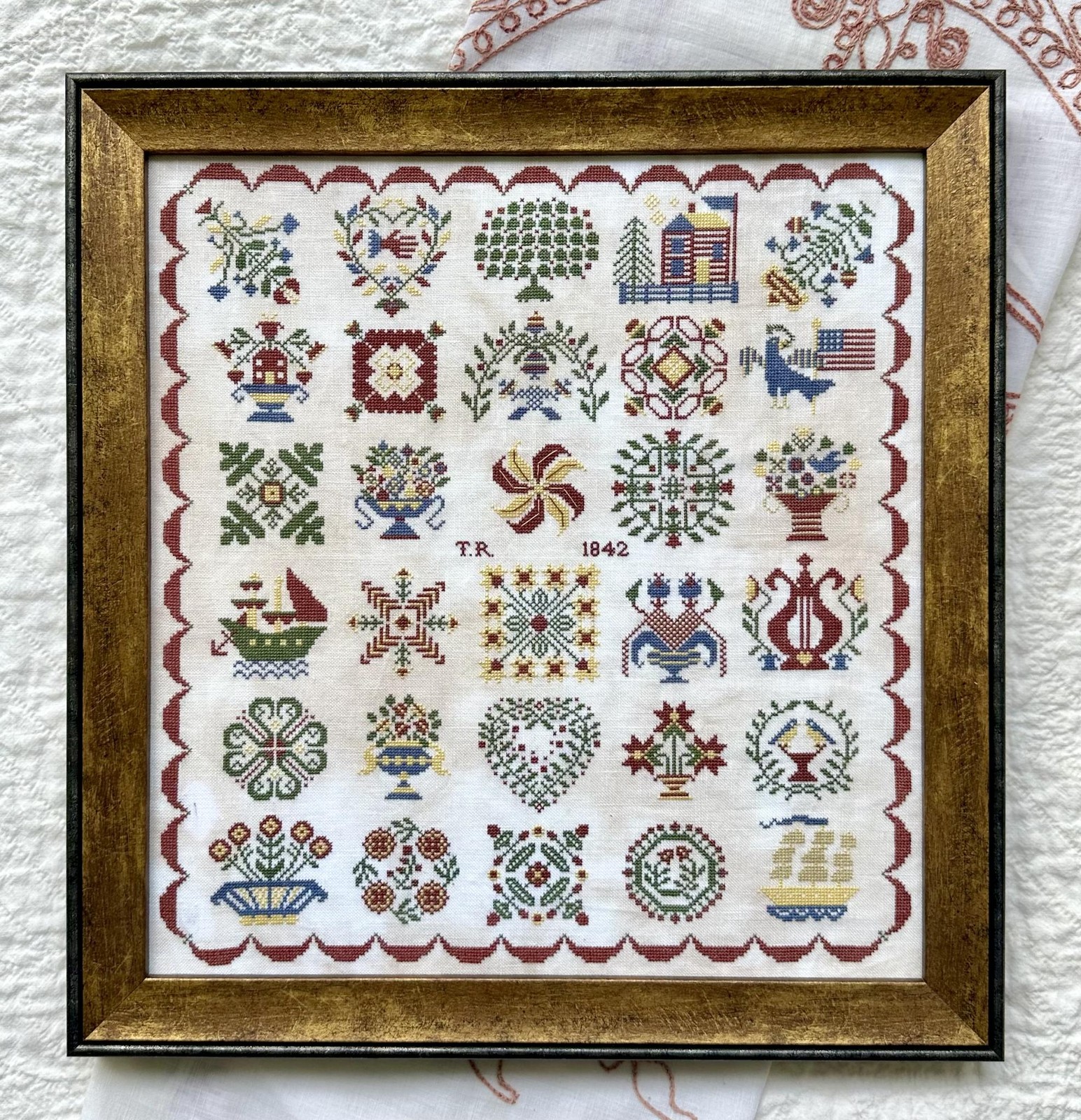 Baltimore Album Quilt by Kathy Barrick cross stitch pattern