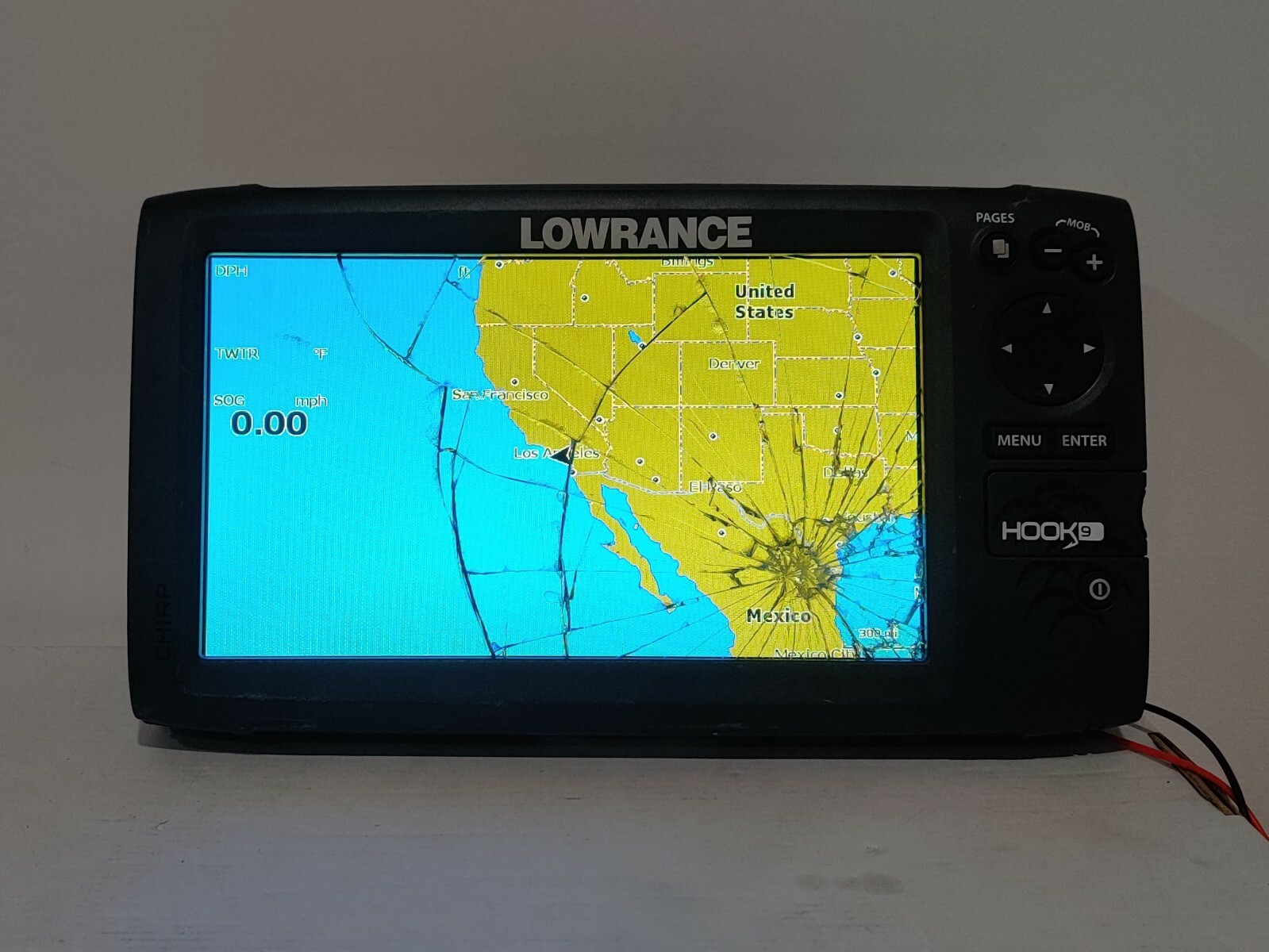 Lowrance HOOK-9 FishFinder Sonar Radar Mapping 000-12668-001 - TESTED