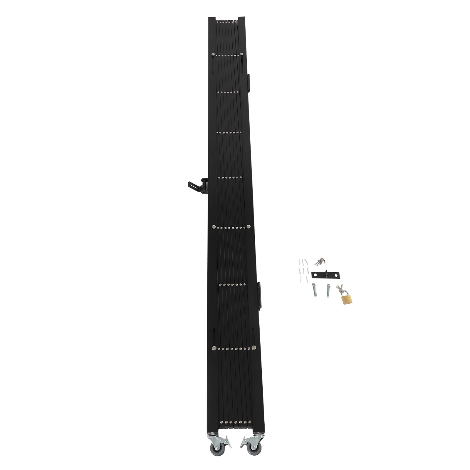 Folding Security Gate 7.22ft x 7.5ft Wall Mount Single Folding Door Scissor Gate