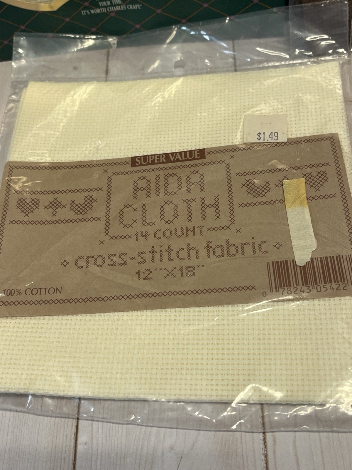 mixed lot 6 packages cross stitch fabric