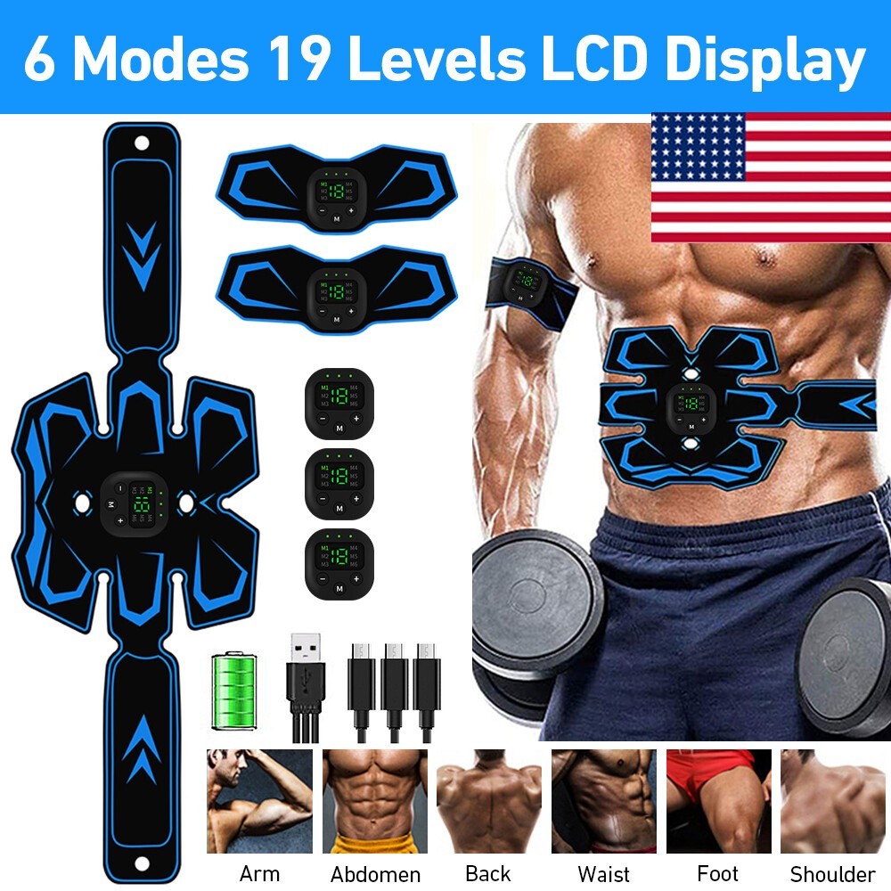 2025 Muscle Stimulator EMS Ab Trainer Tens Unit Portable Stimulater Abs Massager