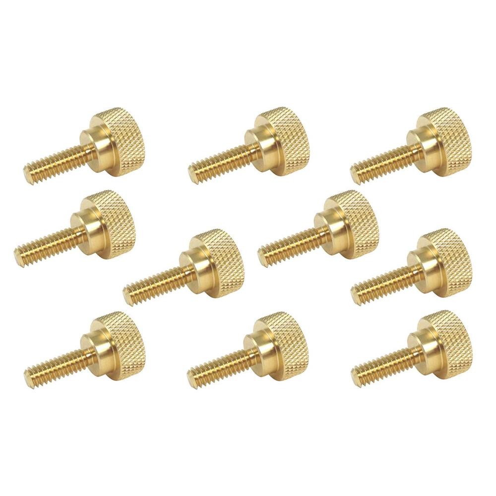 Taytools 10-Piece Solid Brass Diamond Knurled Thumb Screw Sets 1/4-20 X 1-1/2"