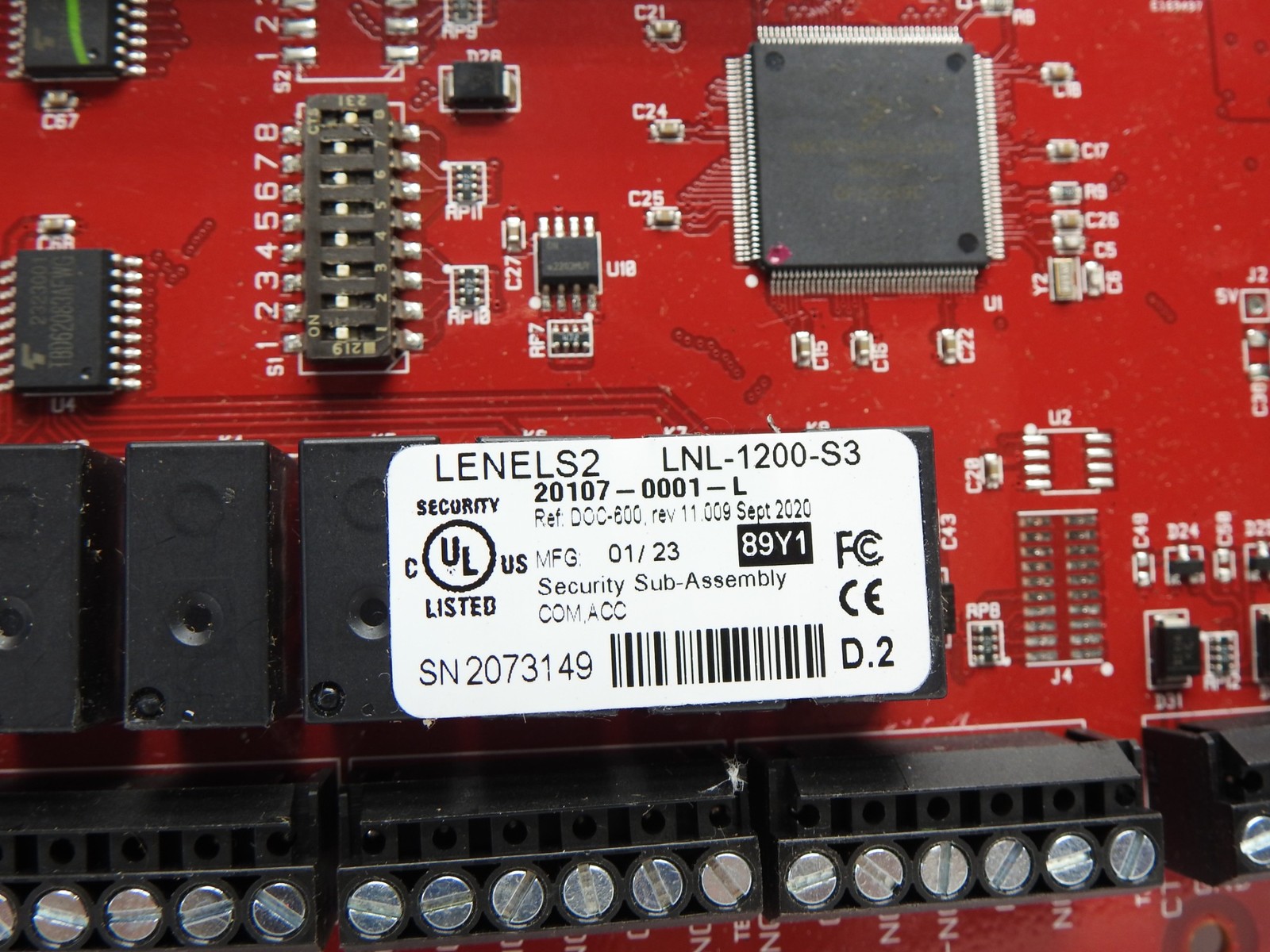 Lenel 1200 S3 LNL-1200-S3 Output Control Module - AS IS Cracked Board