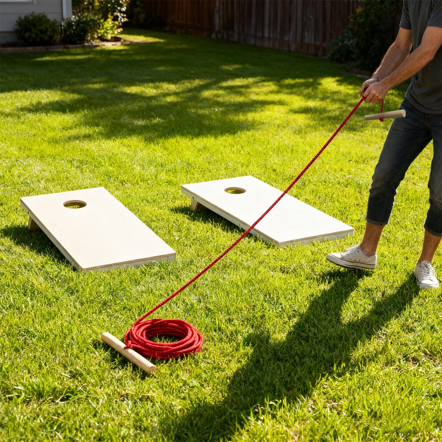 Cornhole Measuring Device 27ft with Silicone Tie & Bag | Cornhole Board Acces...