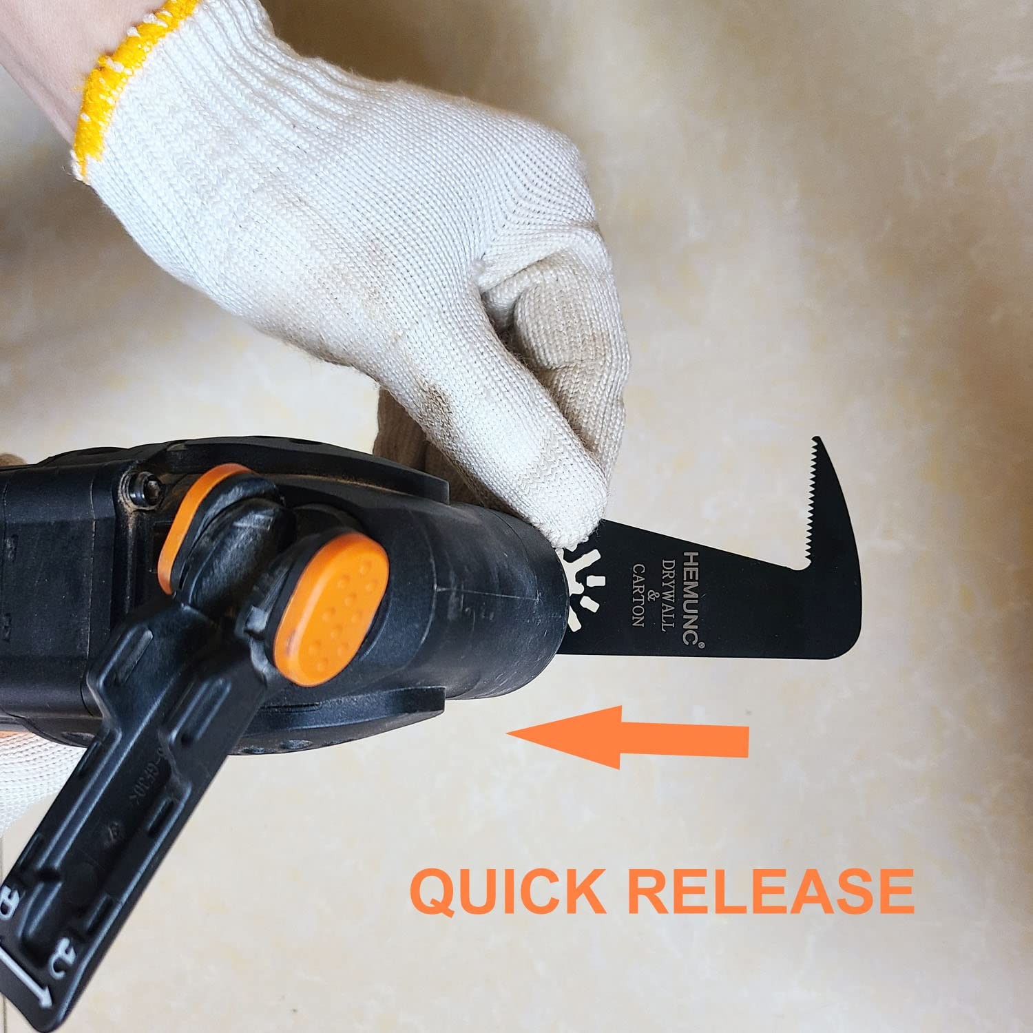 HEMUNC Drywall Blade for Oscillating Tool 4 Pack, Drywall-4Pack, Black