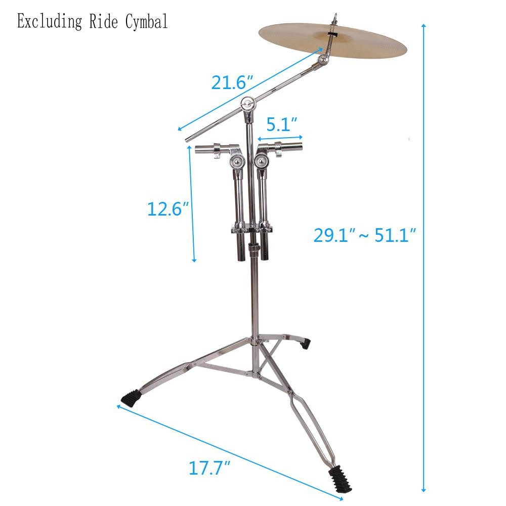 New Cymbal Boom Stand Drum Hardware Percussion Double Braced Tripod Holder
