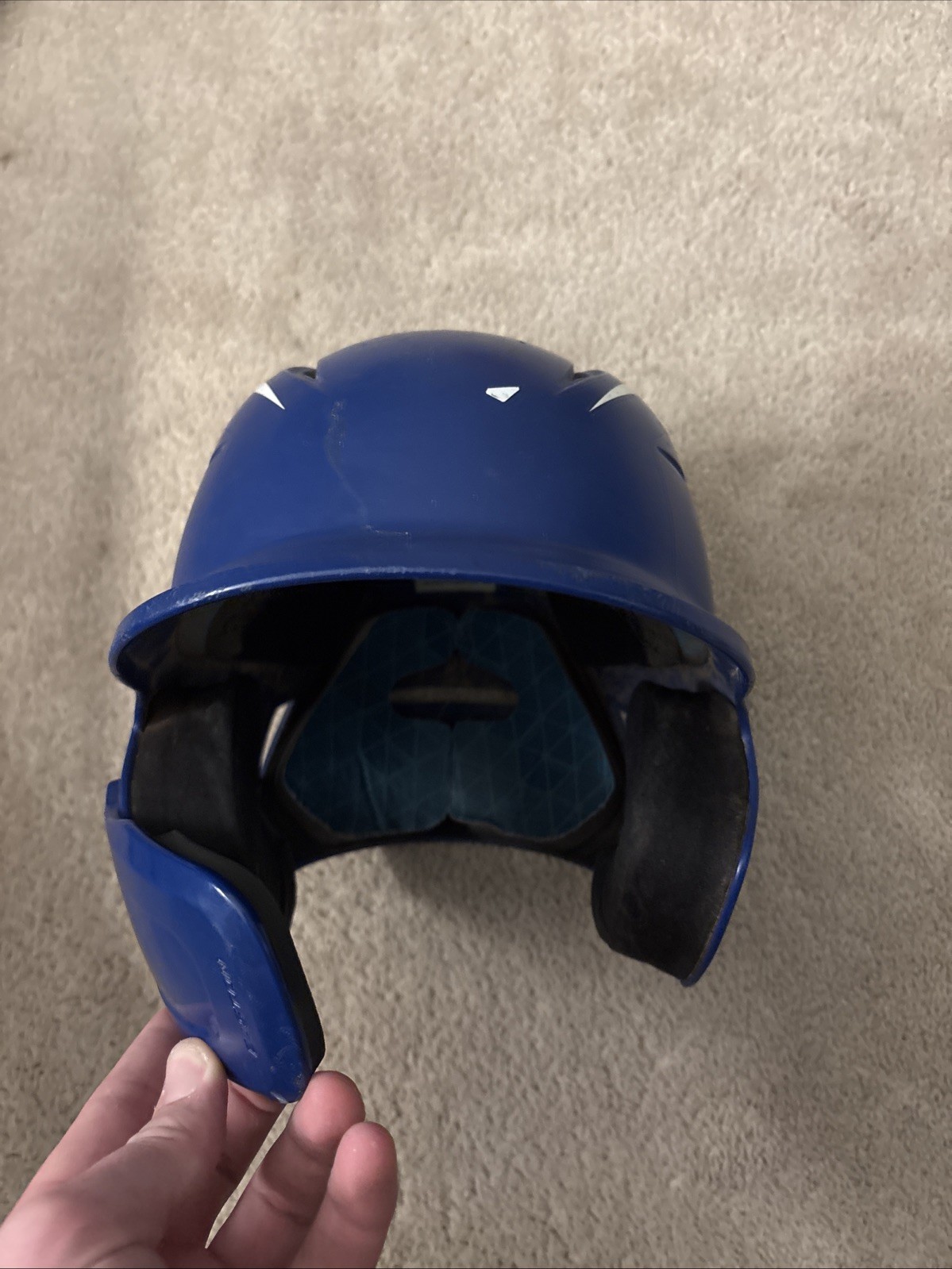 Easton Elite x Junior Baseball Batting Helmet With Chin Guard Included Blue
