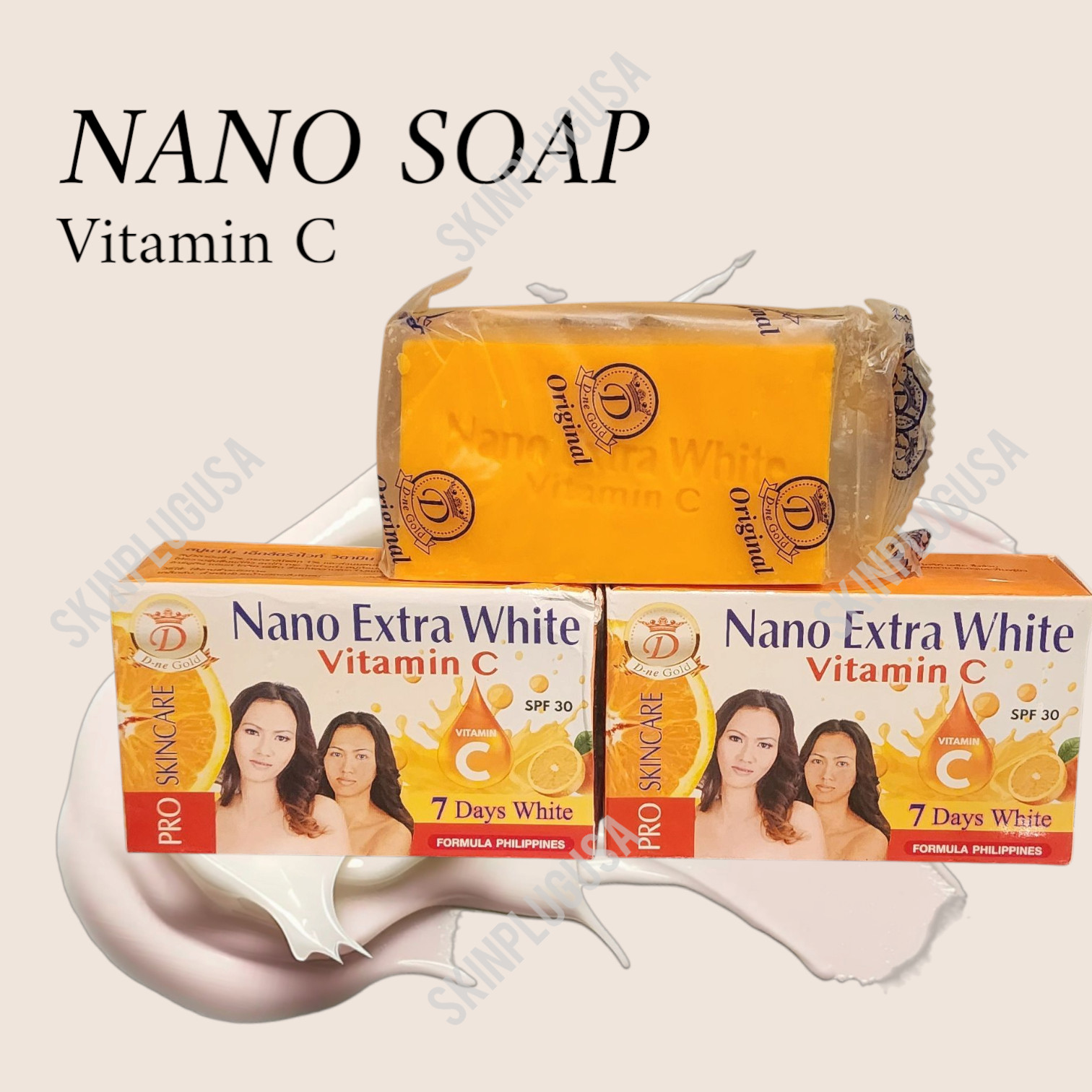 3 Bars Nano Extra White Vitamin C Soap