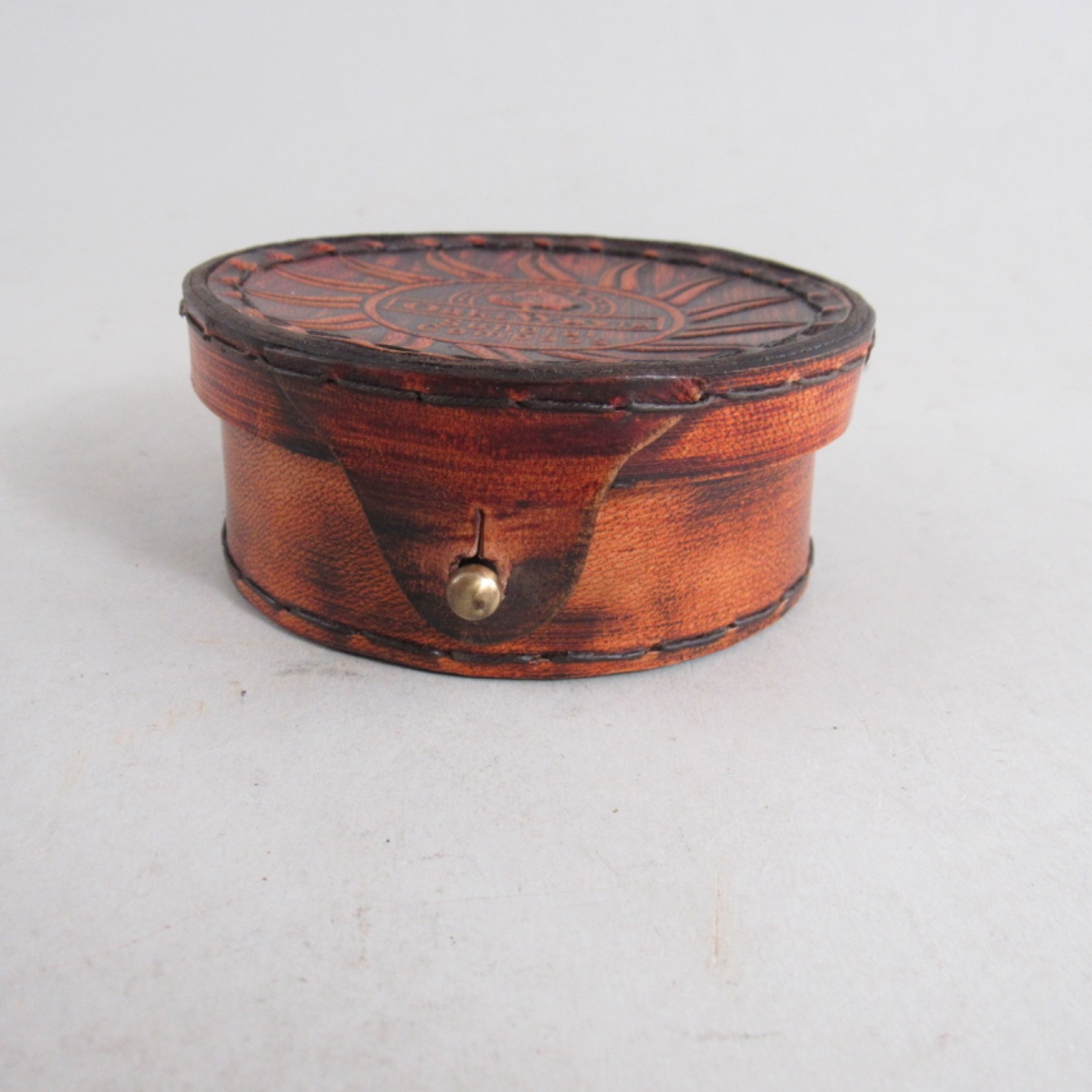 Oaki Way Brass Sundial Compass With Leather Case