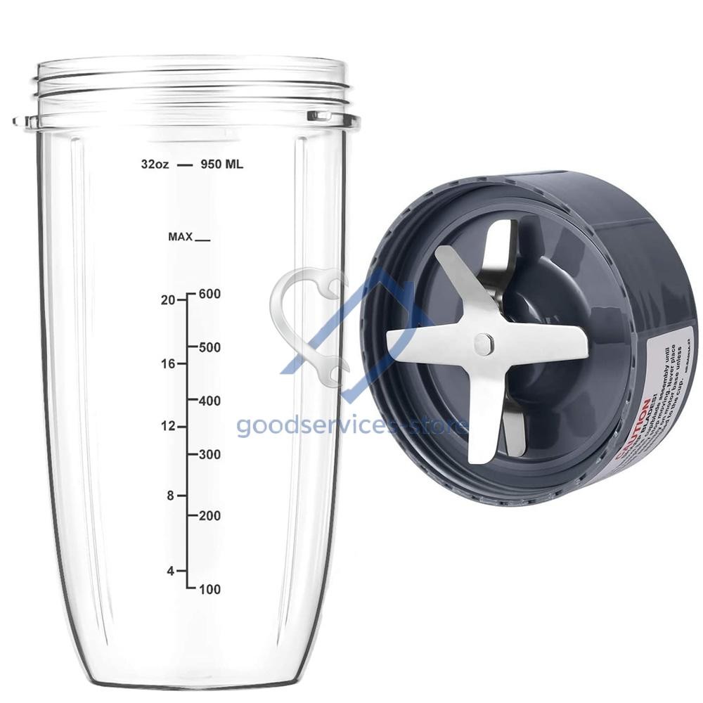32 oz Cup and Extractor Blade for NutriBullet 600W 900W NB-101B NB-101S NB-201