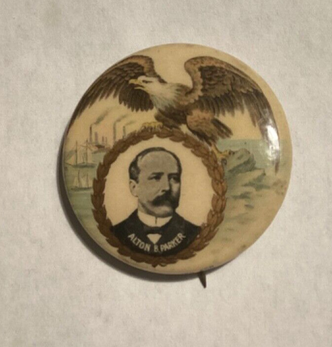 1904  Alton B. Parker For President 1.25" Pin Political Button w/ Eagle PAR-65
