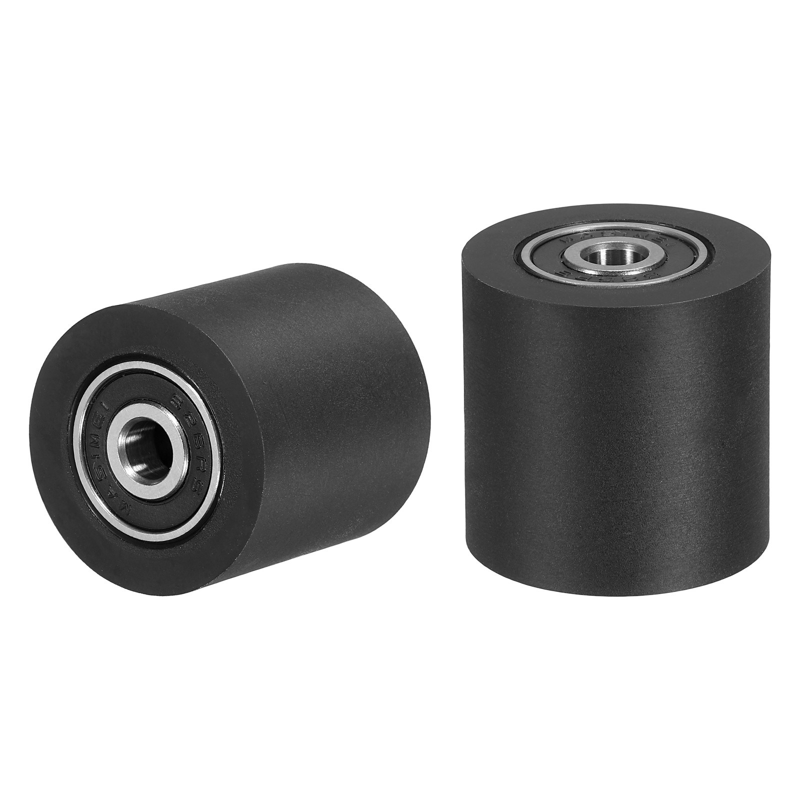 2Pcs Plastic Roller Wheel with Bearing, 15/64"x1-3/16"x1-3/16" Bearing Pulley