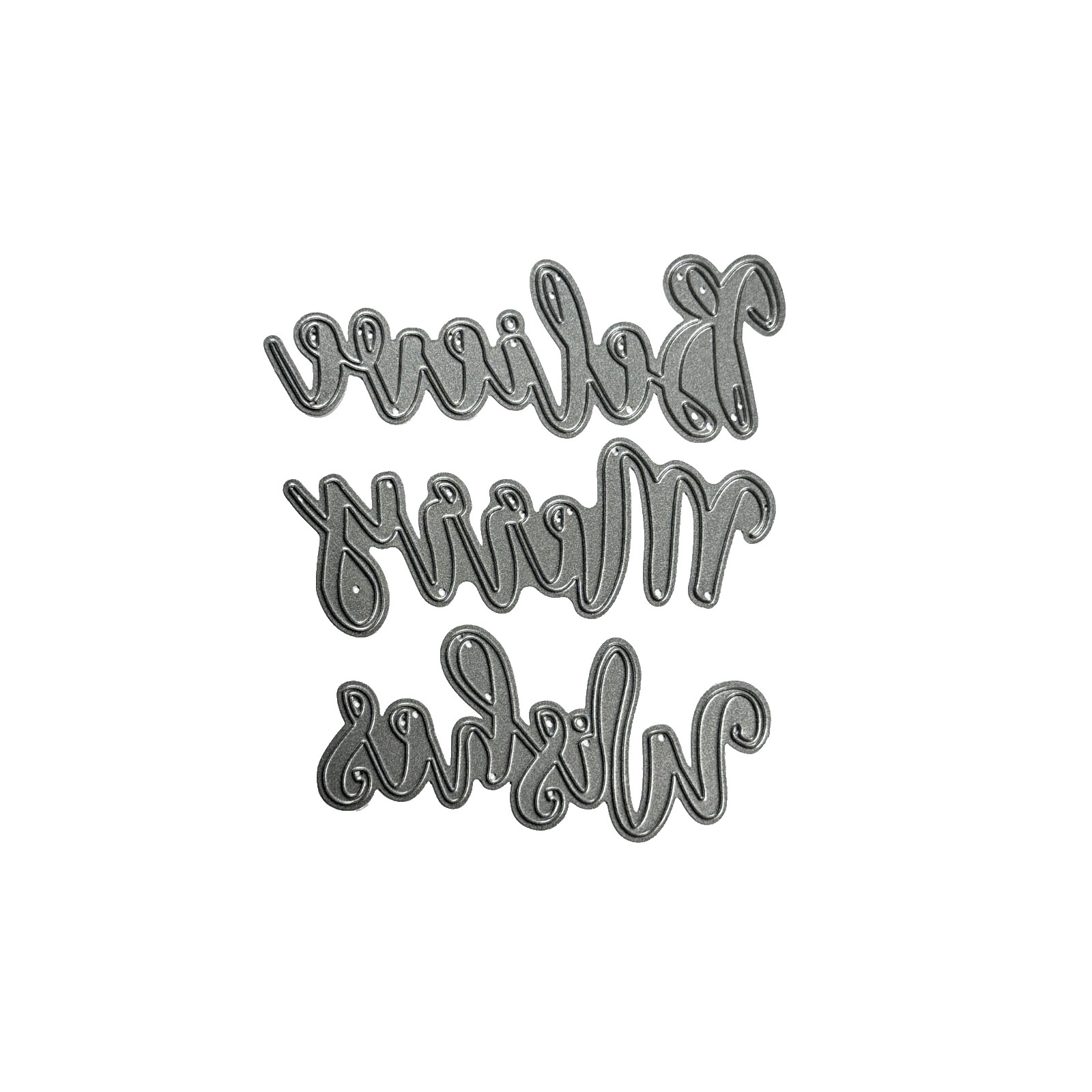 Altenew Dies - HOLIDAY SCRIPT WORDS - BELIEVE, MERRY, WISHES