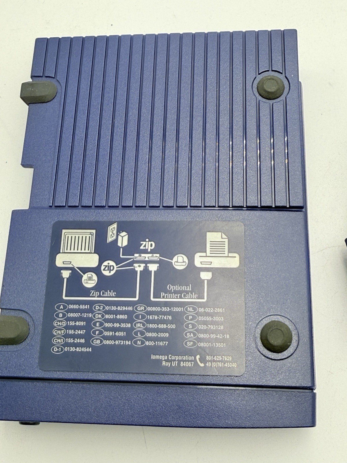 Iomega - 100MB External PC Zip Drive - Blue No Ac Adapter