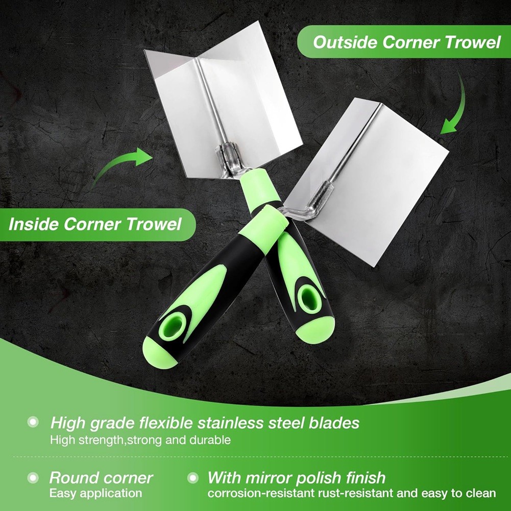 Drywall Corner Tool Set & Internal Corner Trowel 5'' & 3.94'' B9O92417