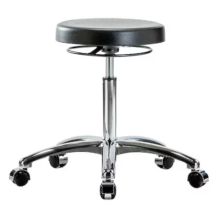 Poly Med Bench Stool, Chrm, Casters, Cl10,  Br-Clr-Pmbso-Cr-Nf-Cc