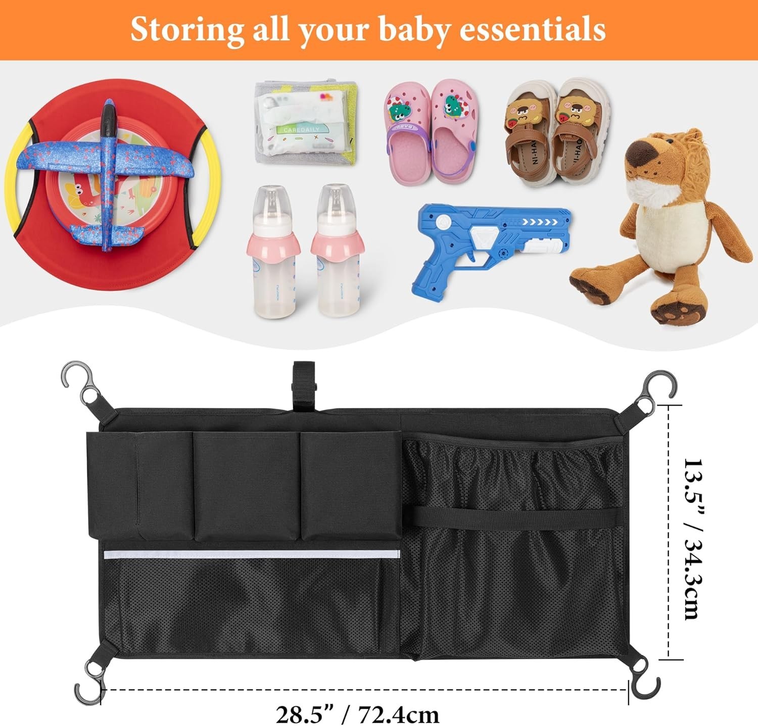 Stroller Wagon Cargo Net - Compatible with Wonderfold & Keenz Models, Black