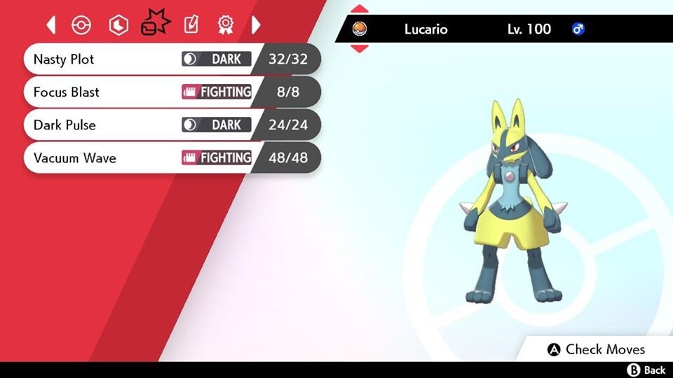 Pokemon Sword Shield Shiny Perfect IV/EV Lucario (Fast)