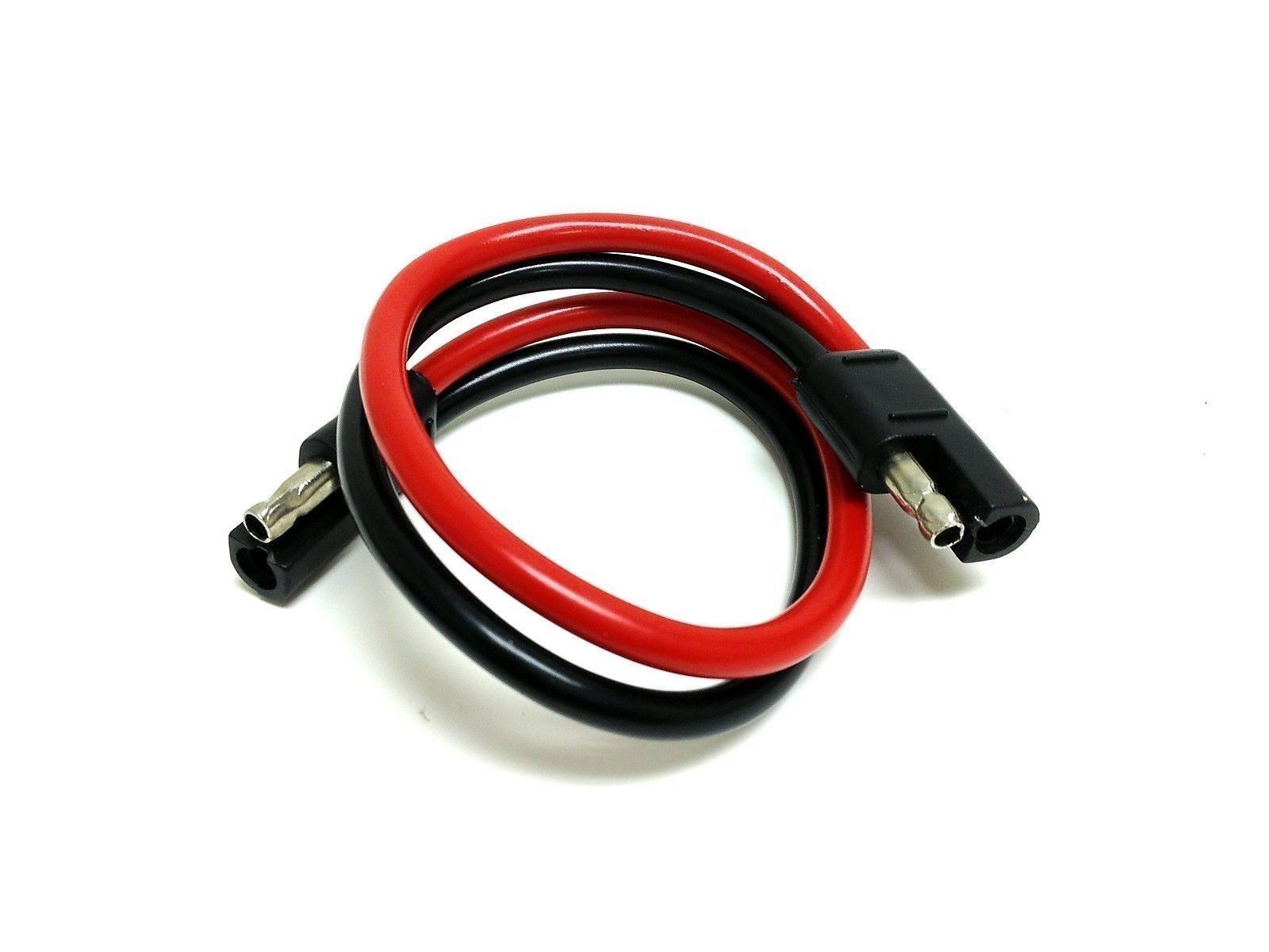 12" Inch Quick Disconnect Connect 12 Gauge 2 Pin Polarized Wire Harness Car 12V